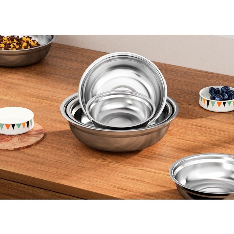 Bát Ăn Inox Cho Chó Mèo Size 13cm và 19cm