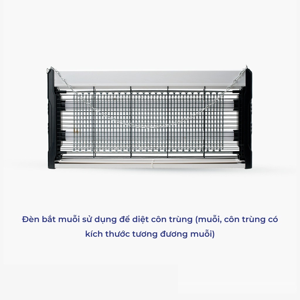 Đèn Bắt Muỗi Rạng Đông Model DBM02 500x250/4W, Máy Thu Hút Côn Trùng Thông Minh Treo Tường, Bảo Hành 12 Tháng