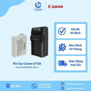 Combo Pin + Sạc Canon LP-E8 (Dùng cho 550D, 600D, 700D,...)
