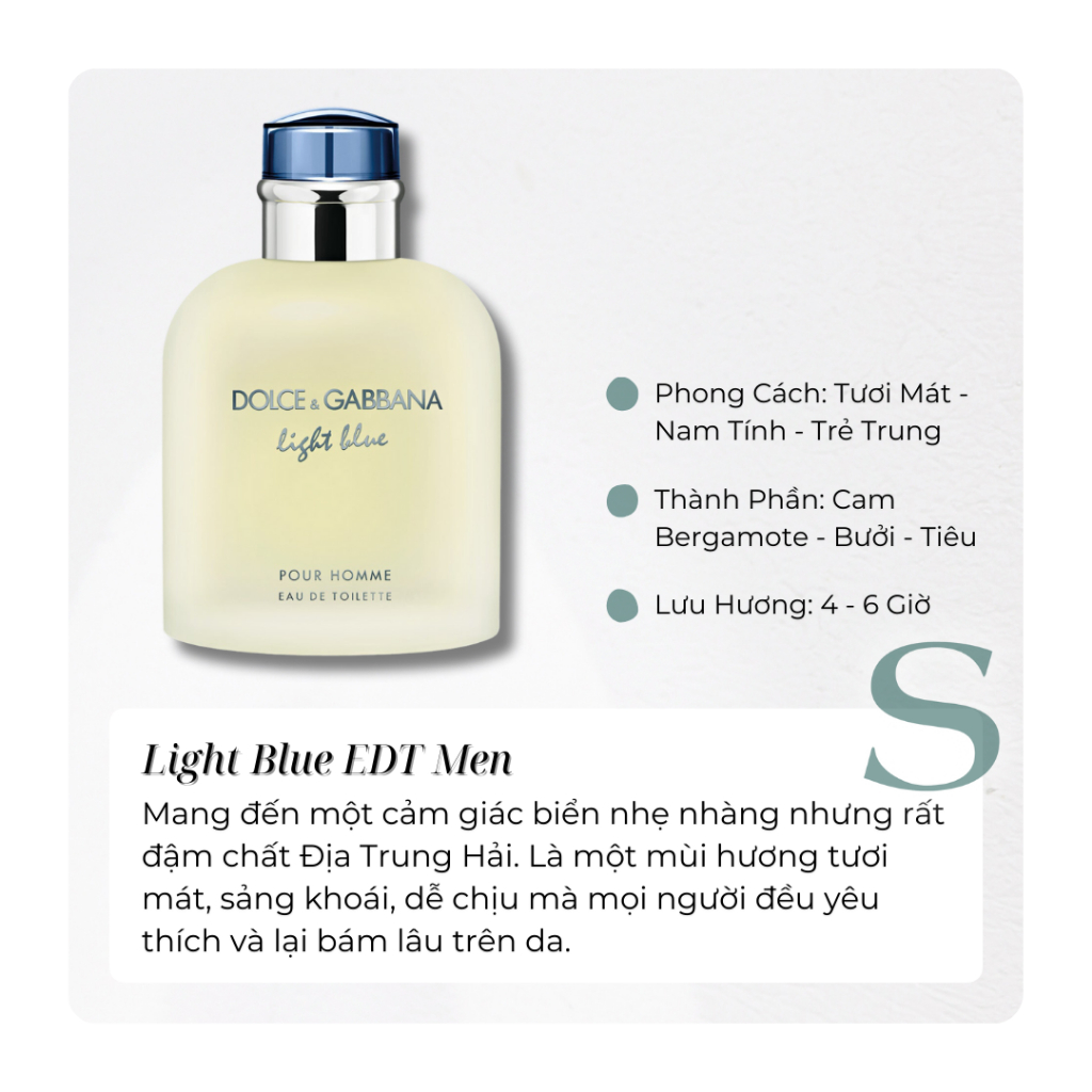 Nước Hoa Nam DG Light Blue EDT - Mẫu Thử