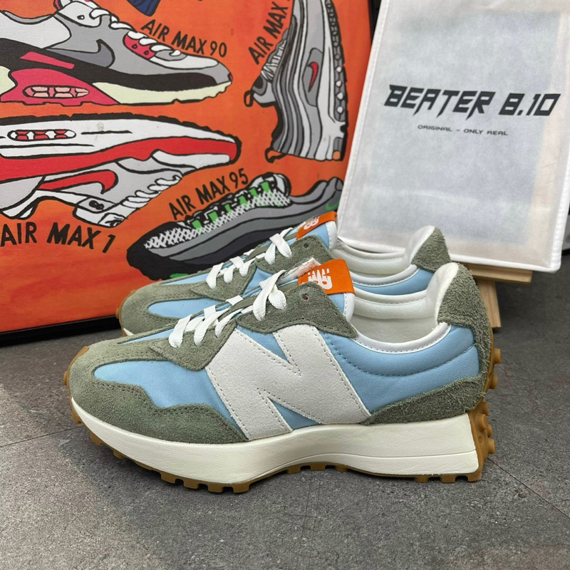 NEW BALANCE 327 WHITE BLUE MOSS