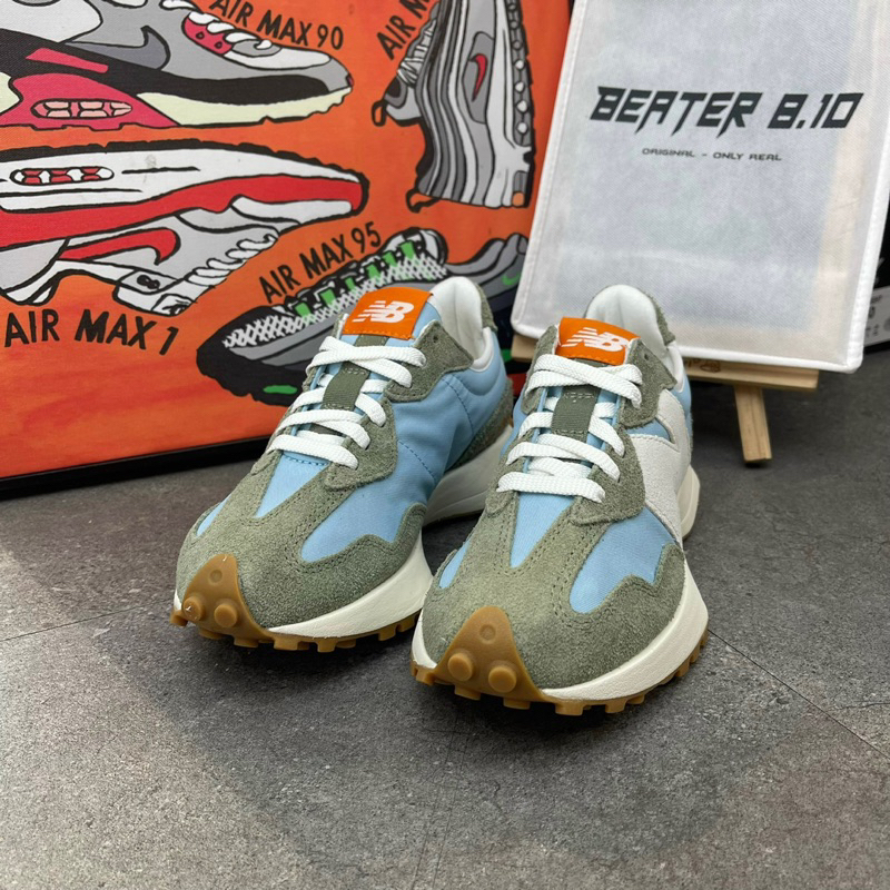 NEW BALANCE 327 WHITE BLUE MOSS