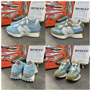 New balance 327 white blue moss