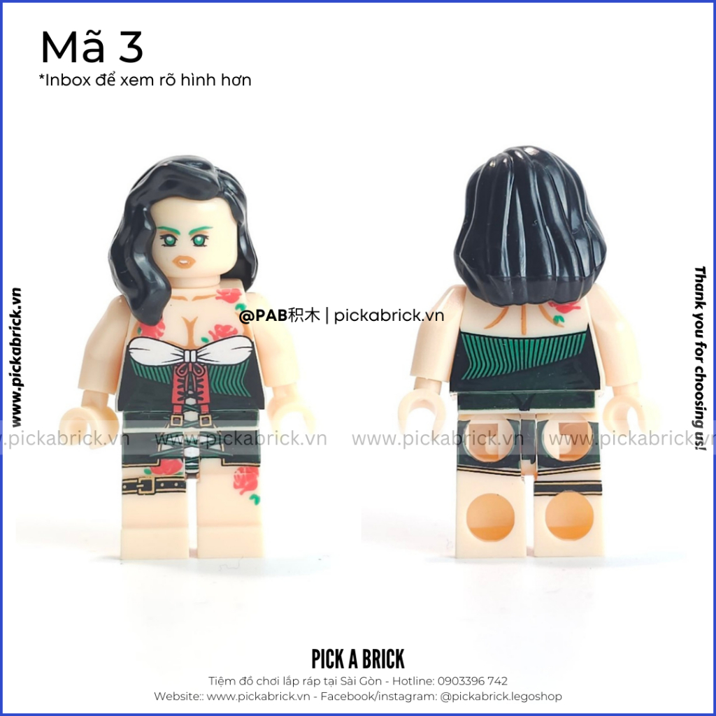Minifigures Striper Vũ Nữ xinh đẹp cô gái sexy - Đồ chơi lắp ráp xếp hình PAB mô hình Nhân vật Thiên Thần bikini