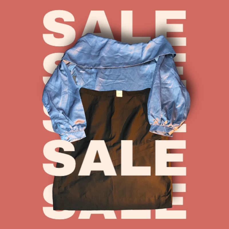 Set chân váy áo trễ vai lụa