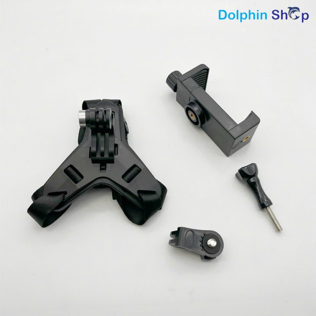 Giá Đỡ Điện Thoại Gắn Mũ Bảo Hiểm, Go Pro, Cam Hành Trình Lên Cằm Nón Bảo Hiểm