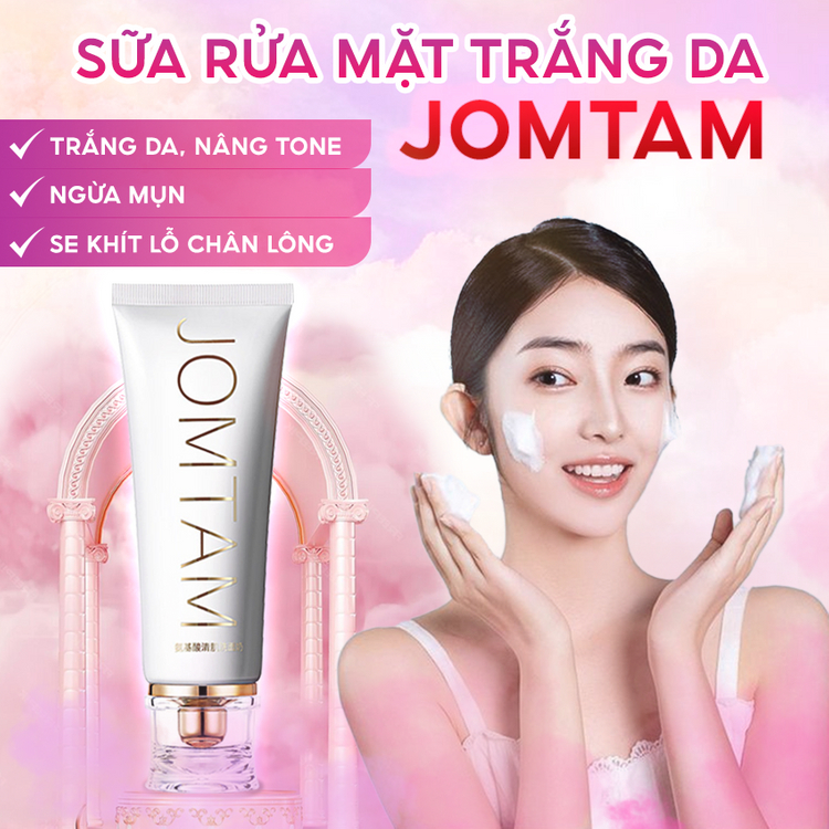 Sữa Rửa Mặt Kích Trắng Da Jomtam, Sữa Rửa Mặt Trắng Da Giảm Mụn Se Khít Lỗ Chân Lông, Làm Sạch Sâu Kiểm Soát Dầu Ẩm