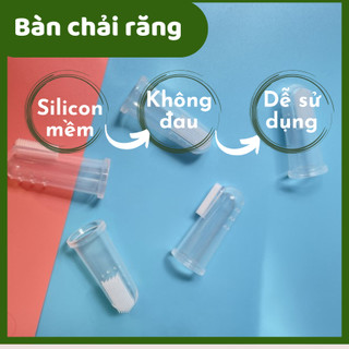 Bàn Chải Đánh Răng Silicone Cho Chó Mèo Siêu Mềm Mại Loại Xỏ Ngón Tay