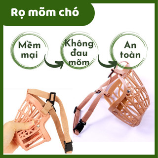 Rọ mõm chó bằng nhựa, bịt mõm, khớp mõm an toàn bền đẹp không gây đau đớn nhiều size - phụ kiện cho chó
