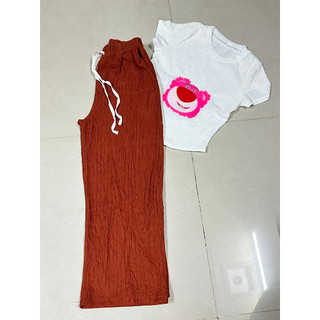 Set đồ bộ quần dài ống rộng (Gugumi đồ bộ nữ, đồ ngủ nữ,đồ mặc nhà,đồ bộ thun gân nữ)