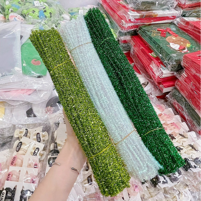 Set 50 Dây Xoắn Kẽm Nhung Kim Tuyến Làm Đồ Handmade, DIY Quà Tặng