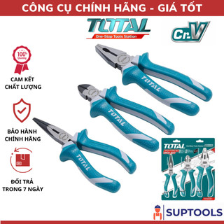 Bộ 3 kềm răng, cắt và nhọn mũi dài total tht2k0301 kìm 8 inch 6 inch