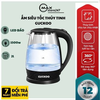 Ấm siêu tốc thủy tinh cao cấp 2.0L 1500w bình siêu tốc trong suốt, cường lực, đèn led, tự ngắt khi sôi