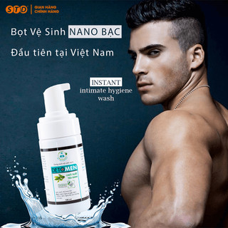 [Che tên] Bọt vệ sinh nam DETOMEN nano Bạc kháng khuẩn hết hạt ngọc hương bạc hà dễ chịu 100ml
