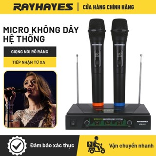 [BẮT SÓNG 120 MÉT] Bộ micro không dây sân khấu chuyên nghiệp RAYHAYES KU-201 hát karaoke cao cấp chính hãng
