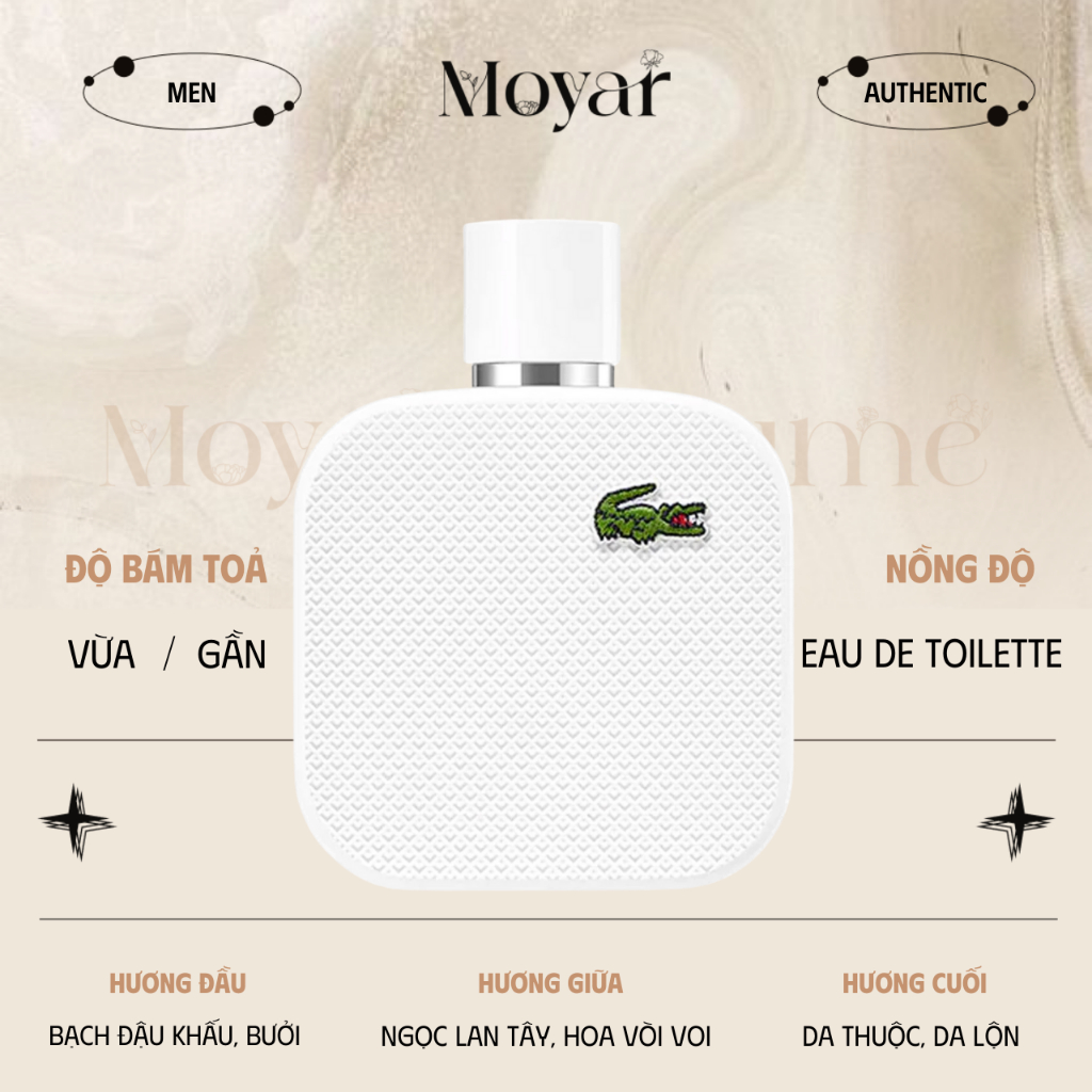 10ml Lacoste L.12.12 Blanc Pure | Nước hoa nam