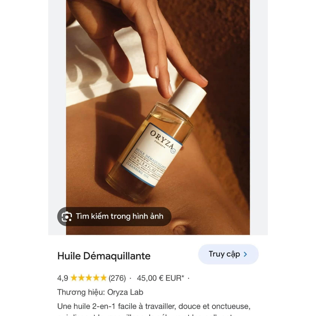 DẦU TẨY TRANG CAO CẤP ĐẾN TỪ THƯƠNG HIỆU NỔI TIẾNG ORYZA COMPORTA 30ml