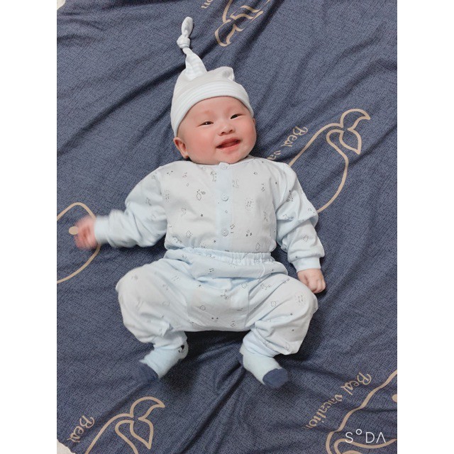 Bộ Quần Áo Sơ Sinh Cotton chính hãng Mio Mio - Size 1M-3M
