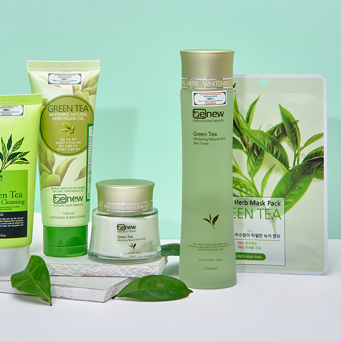 Nước hoa hồng trà xanh xoá mụn, sạch da, se khít lỗ chân lông BENEW Trà Xanh Green Tea Toner 150ml Hàn quốc