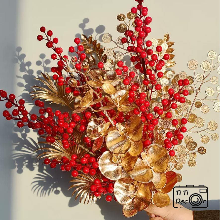 Cành đào đông decor, trang trí nhà cửa, trang trí Tết, phụ kiện trang trí cao cấp, giá tốt - TiTi decor