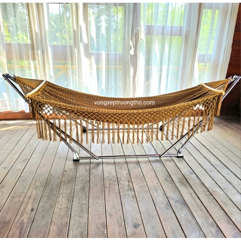 VÕNG LƯỚI SỢI COTTON ĐAN TAY THỦ CÔNG , KHÔNG KÈM KHUNG VÕNG XẾP