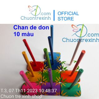 Bộ 10 chân đế đơn gồm 5 màu cao cấp (giá bán chưa có chuồn chuồn tre)
