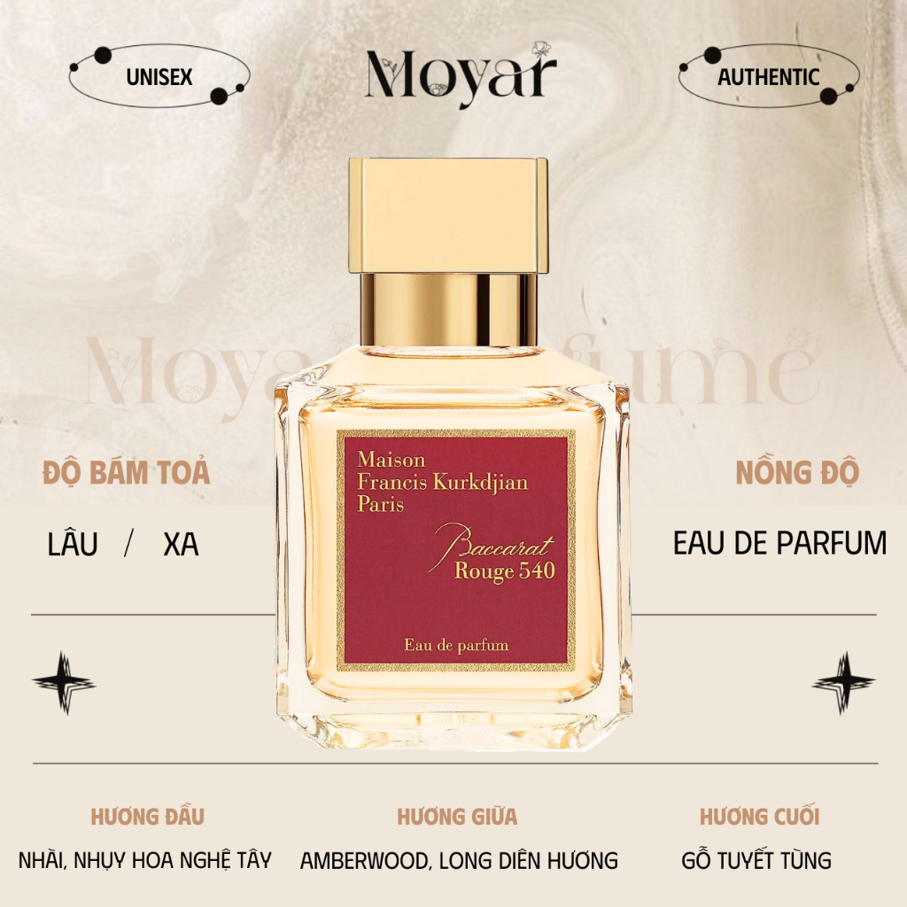 10ml MFK Baccarat Rouge 540 EDP | Nước hoa unisex