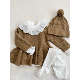 Áo Len Peplum Xoè Bé Gái Macro & Micro Sushi Knitted Peplum