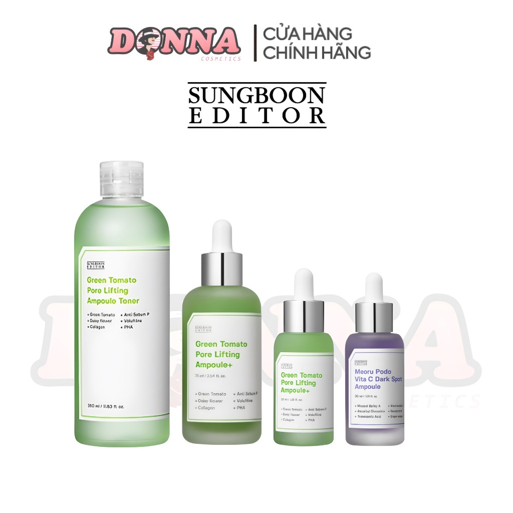 Tinh Chất Cà Chua Xanh SUNGBOON EDITOR Green Tomato Pore Lifting Ampoule Serum Cà chua xanh Thu nhỏ lỗ chân lông