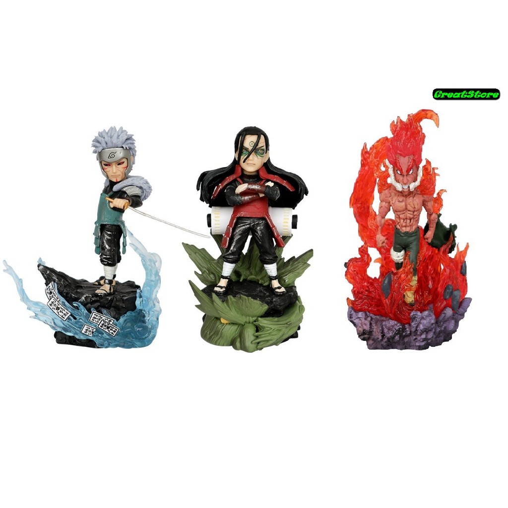 Mô hình Senju Tobirama Senju Hashirama Guy G5 kỳ môn độn giáp Naruto - Có hộp, có LED - Figure Chibi 11 cm