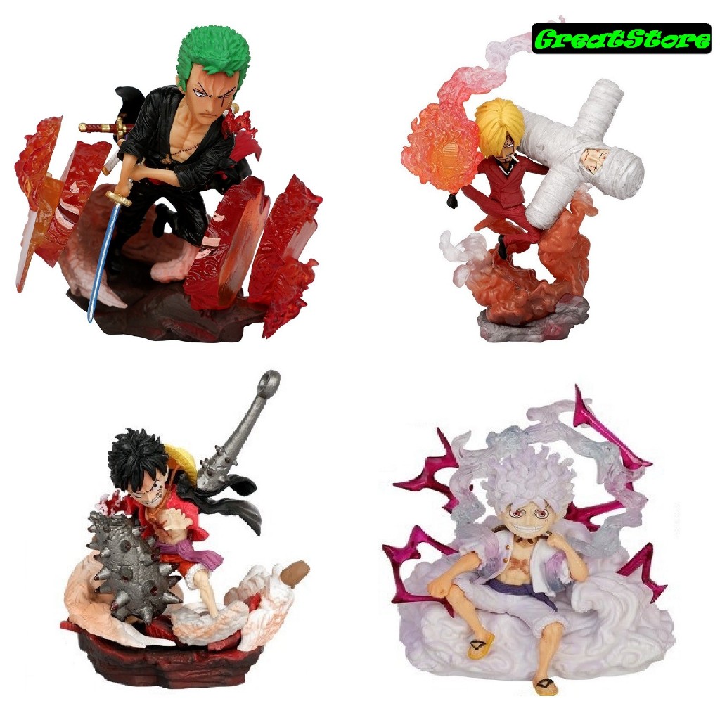 [ Sẵn ] Mô hình One Piece Luffy, Zoro, Luffy Nika, Sanji & Bandage G5 Chibi Figure có hộp