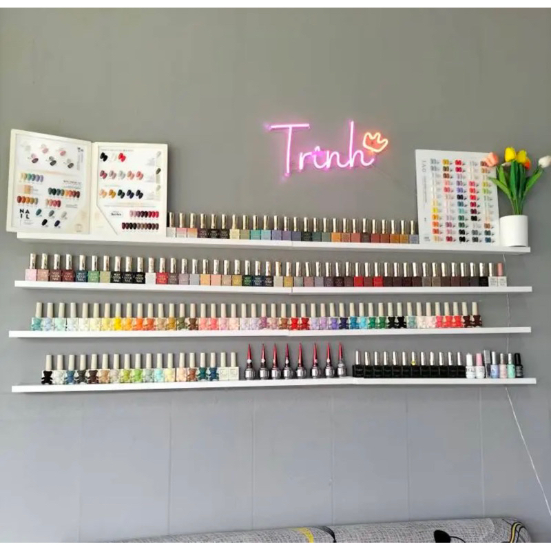 Kệ gắn tường Spa- Tiệm Nail - Kệ Sơn Móng Tay