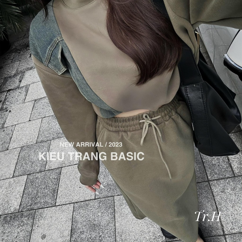 Set váy nỉ phối bò thời trang hàng QCL1