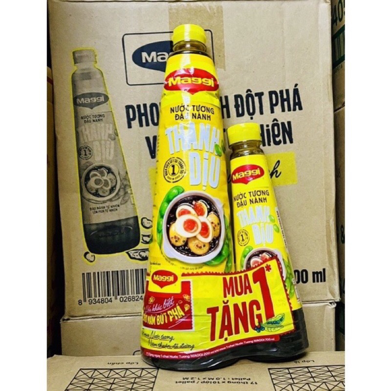 Nước tương Maggi đậu nành nguyên chất phú hợp cho người dùng mặn và chay 700ml