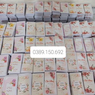 Set 100 thiệp chúc mừng, sẵn phong bì bên trong