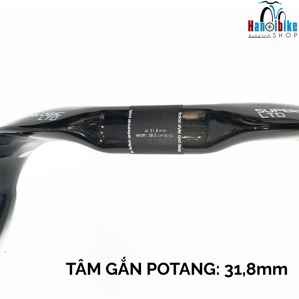 Ghi đông cong Carbon TEMANI cho xe đạp Fixed Track Fixed Gear