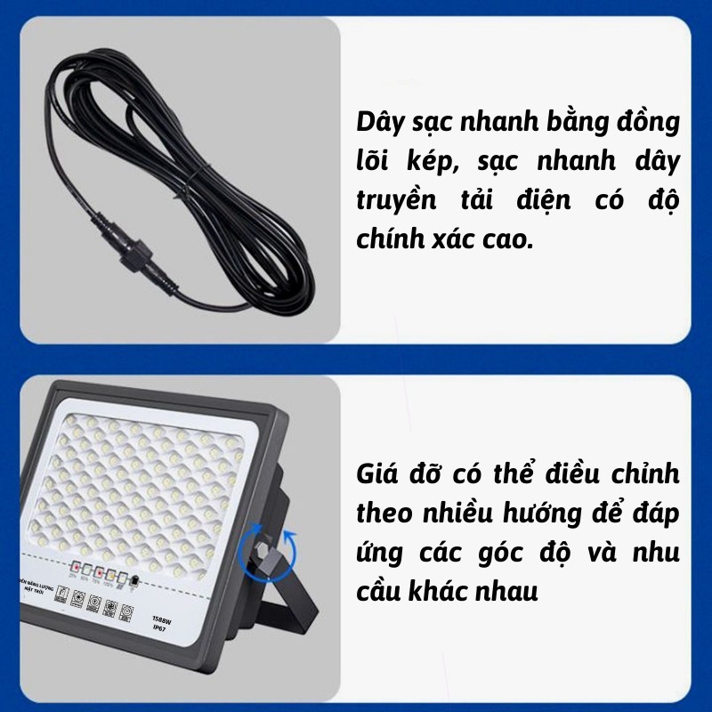 Đèn Led Năng Lượng Mặt Trời 1588W Alisa Chống Nước IP67 Siêu Sáng Tiết Kiệm Điện