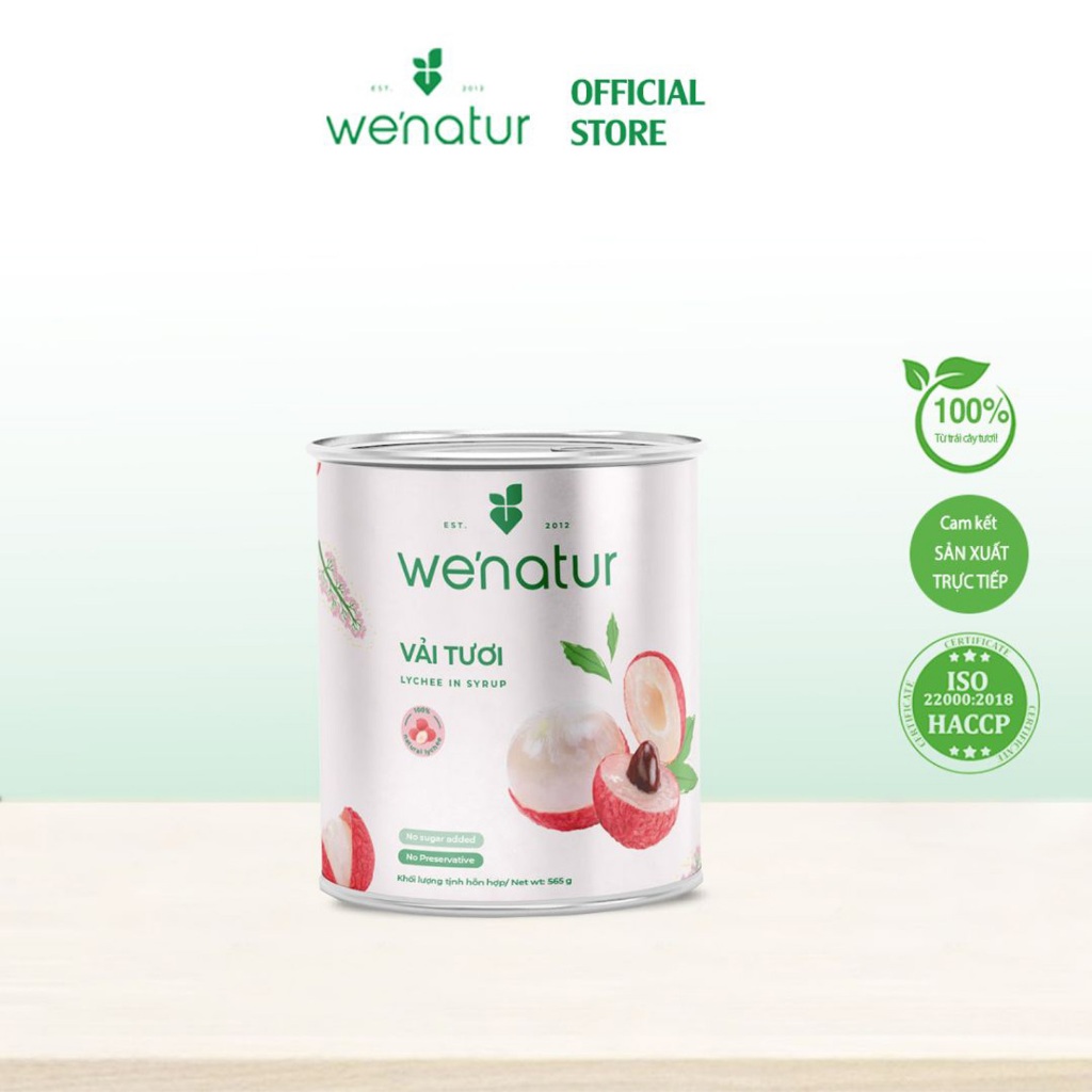 Vải Thiều Ngâm Nước Đường we’natur 565g