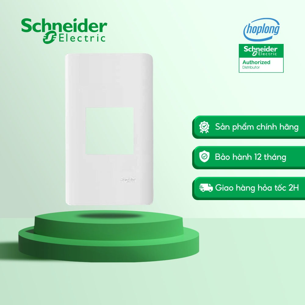 Mặt cho MCB 2 cực Schneider A8402MCB_WE_G19 màu trắng dòng ZenceloA