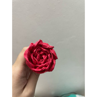 Đầu hoa hồng giấy nhún handmade dạng xoắn