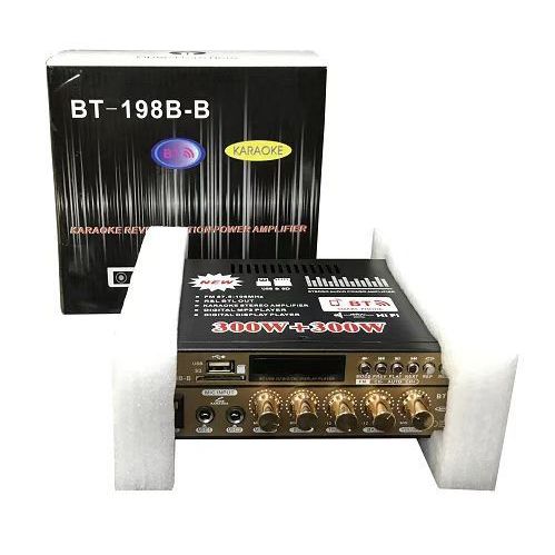Amply mini karaoke gia đình BT198B-B Amly Mini Bluetooth Kết Hợp Ghi Âm , Echo Siêu Mượt - Thiết bị khuếch đại âm thanh