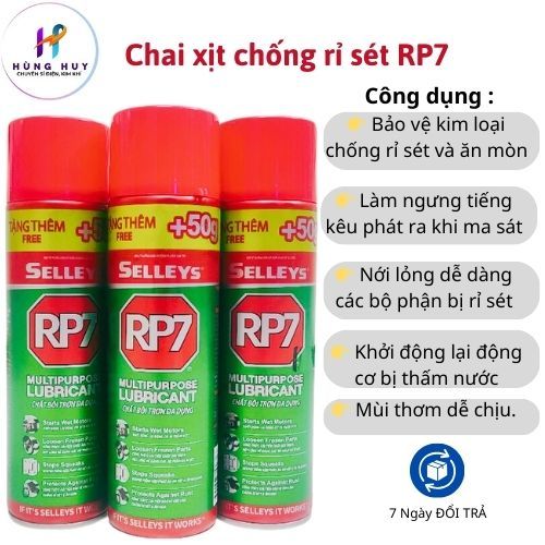 RP7 - Chai Xịt Chống Rỉ Sét và Bôi Trơn đa dụng 175g / 350g