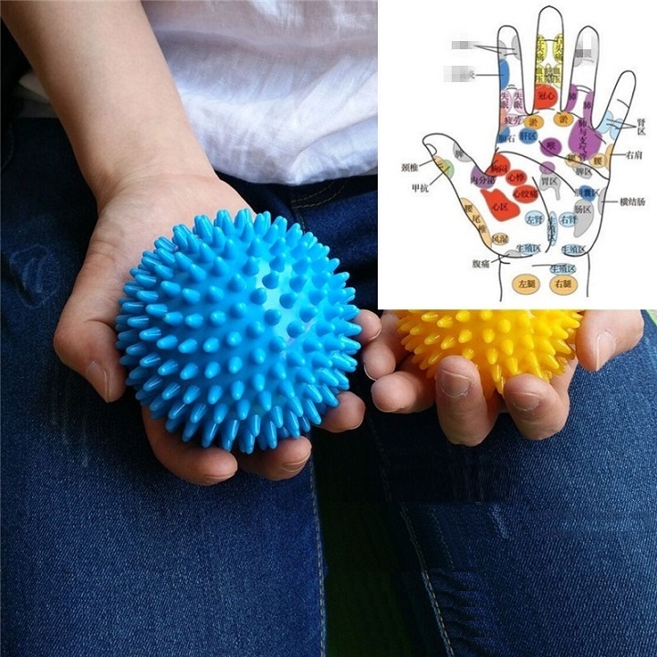 Bóng Gai Cao Su Tập Tay – Phục Hồi Chức Năng Tay - Bóng Gai Massage Dãn Cơ Sau Luyện Tập BS10 – Tặng Kèm Kim Bơm