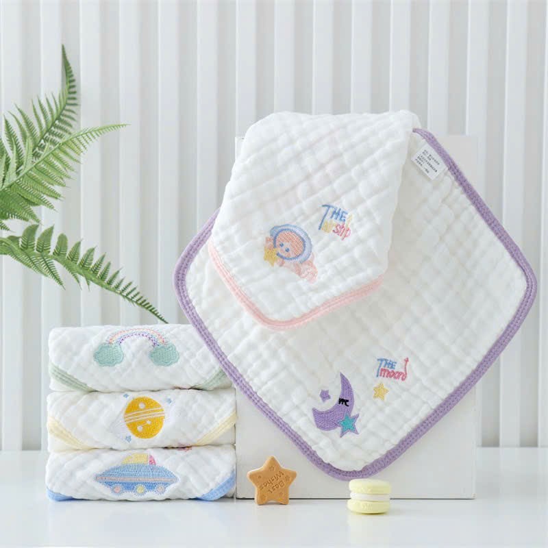 Sét 5 Khăn sữa xô 6 lớp mịn Kiluta , KT 30*30 cm, hàng đẹp