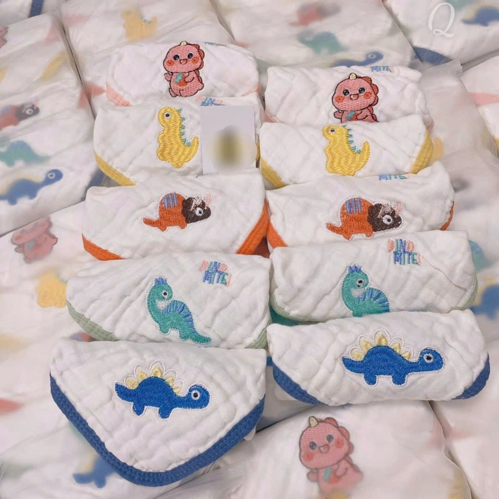 Sét 5 Khăn sữa xô 6 lớp mịn Kiluta , KT 30*30 cm, hàng đẹp