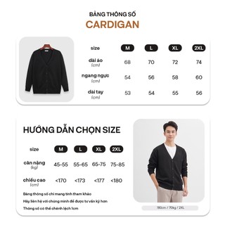 Áo Khoác Len Cardigan Basic 4 Màu PATTERN PK009