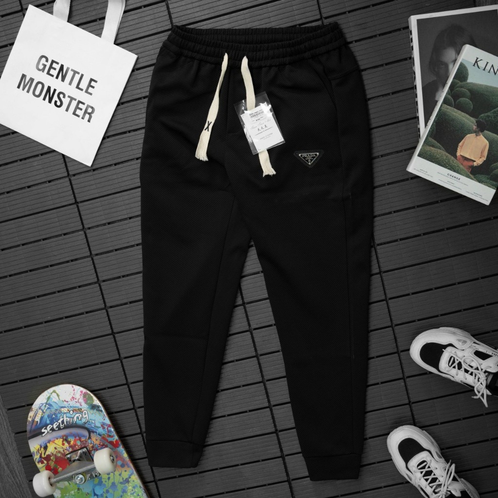 Quần jogger nam thể thao chất liệu cotton gạo, quần thể thao nam vải dày dặn, thời trang nam MANKUDA