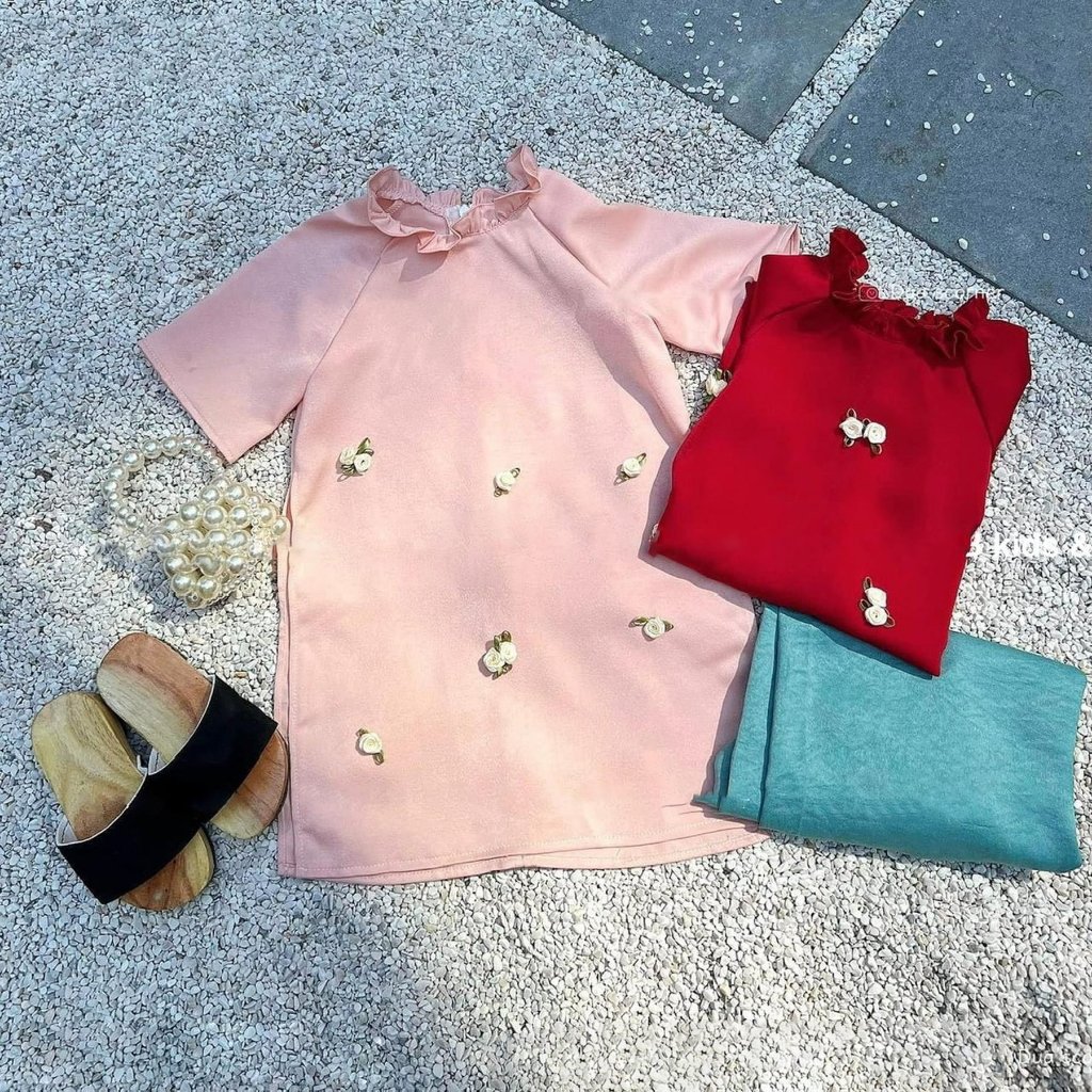 Áo dài cho bé gái, áo dài kèm khăn trùm cho bé gái từ 10-27kg BÌNH MINH SHOP