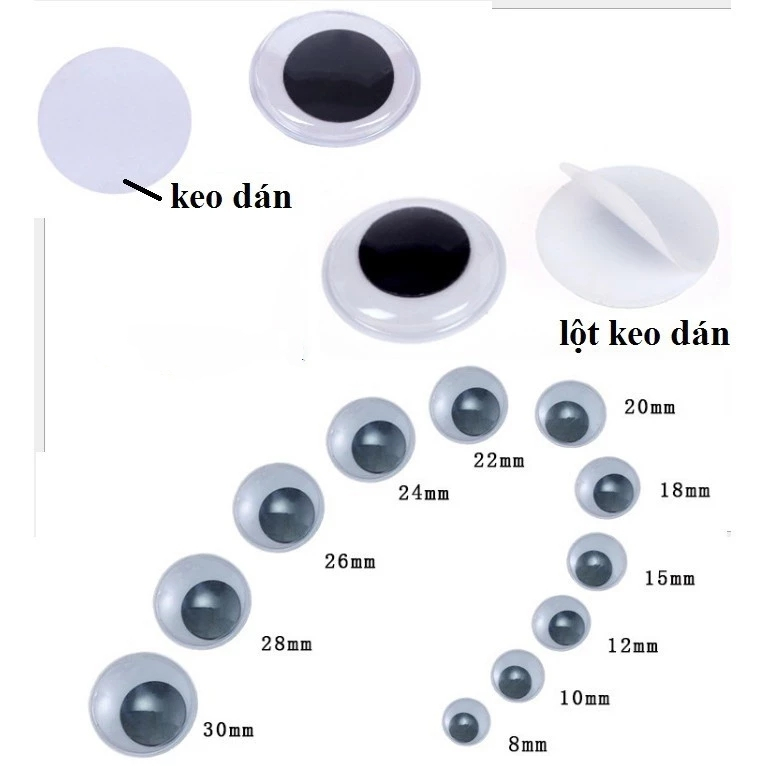 10 mắt thú size nhiều size