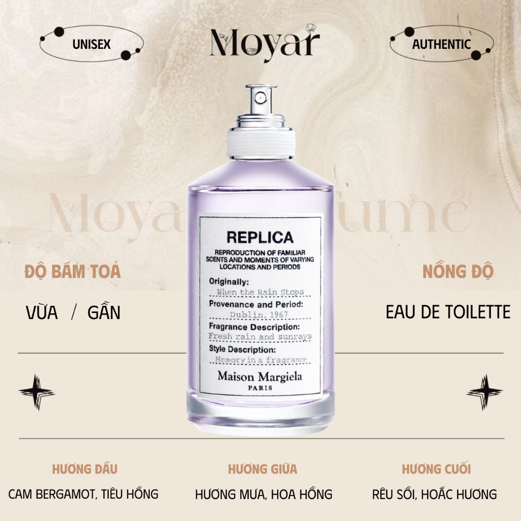 10ml Replica When the Rain Stops | Nước hoa unisex
